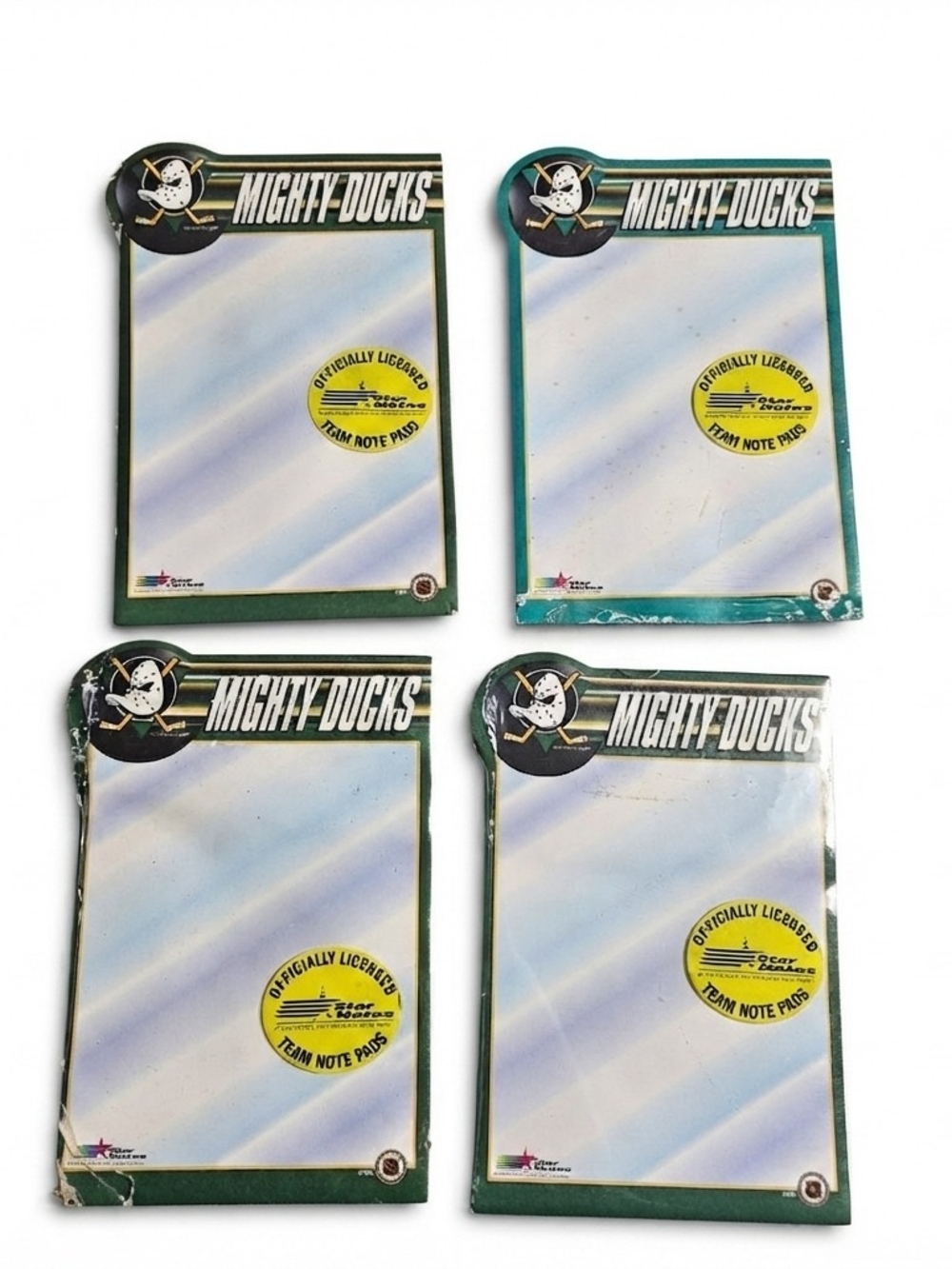 Vintage 90s NHL Mighty Ducks Star Notes Notepads 4 Pack